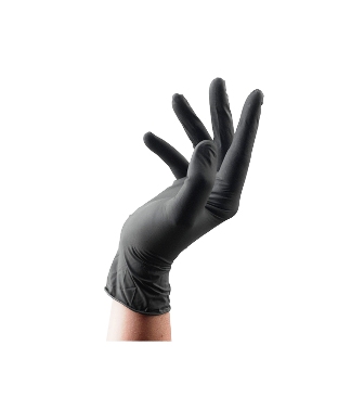 Jednorazové rukavice 100ks - čierne - M