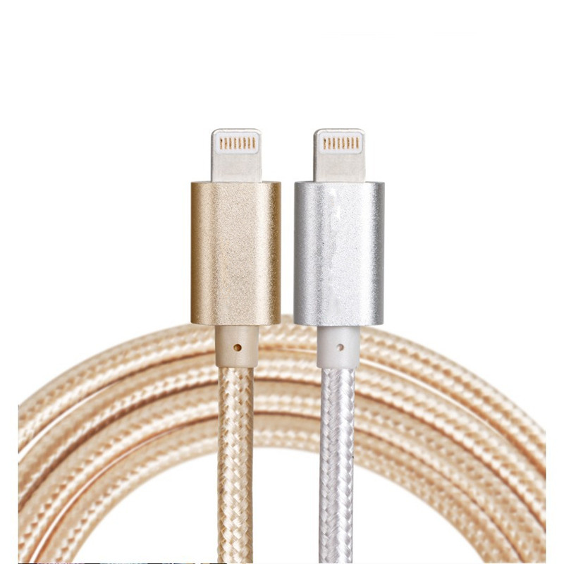 Micro USB kábel ohybný zlatý (iphone 5,5S,6,6S,7,7S)
