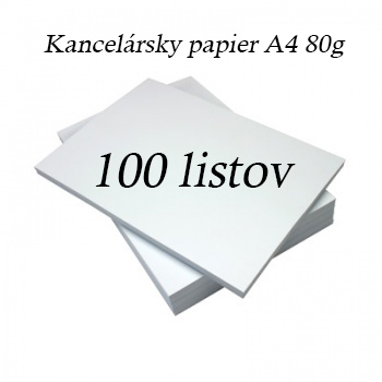 Kancelársky papier A4 80g, 100 listov