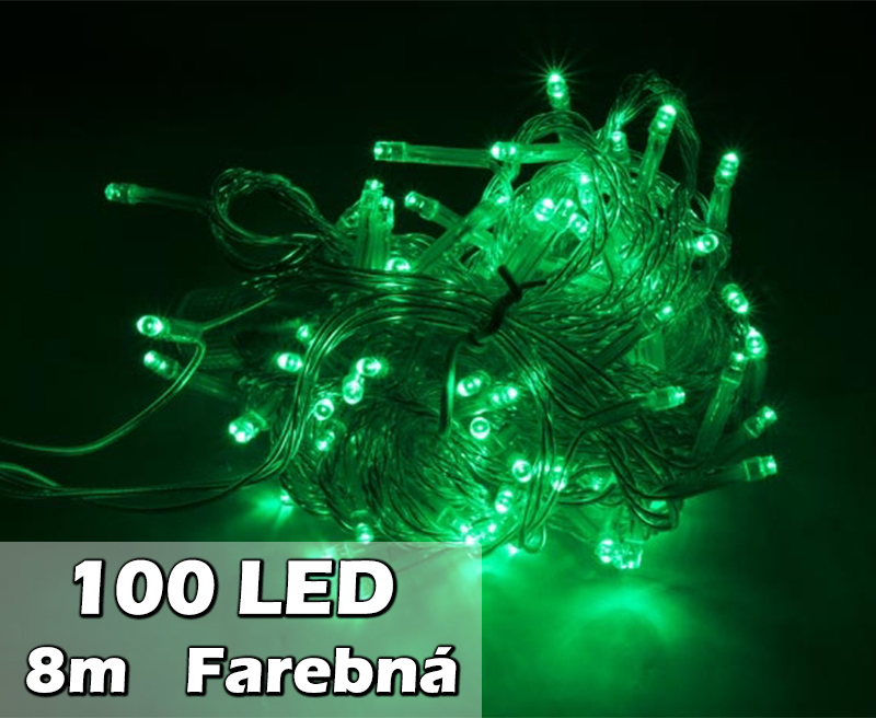 Vianočná LED reťaz 8m Zelená