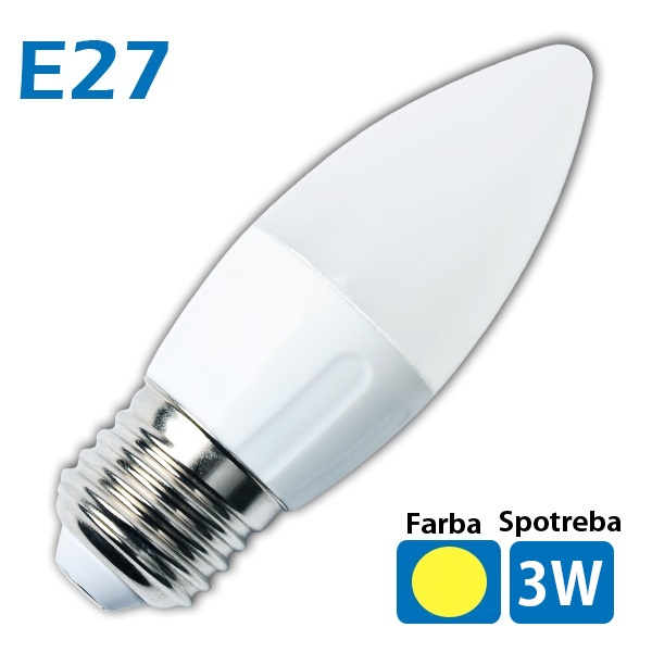 LED žiarovka 7x SMD 2835 E27 3W teplá