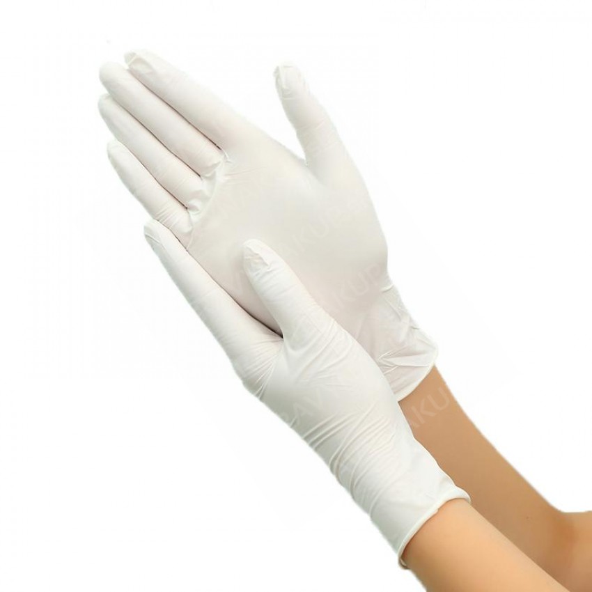 Jednorazové rukavice 100ks - biele - L