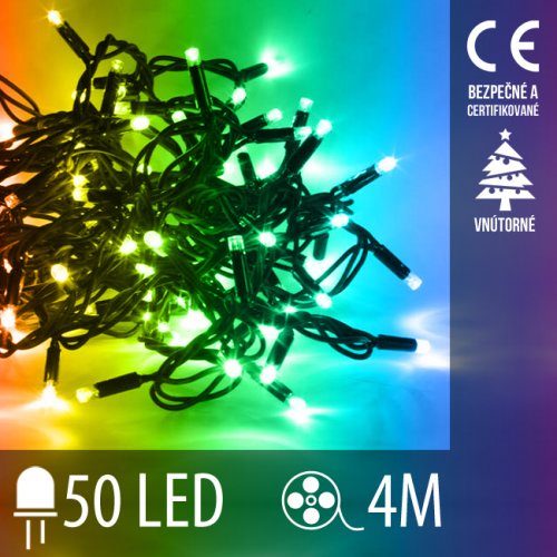 LED vianočné osvetlenie –Farebné 50 LED