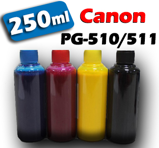 Atrament na plnenie kaziet Canon PG510 / CL511 MULTIPACK 250ml 