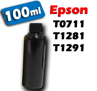 Atrament pre kazety Epson T0711 / T1281 / T1291 black 100ml 